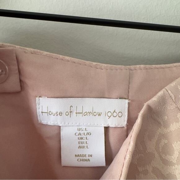 House of Harlow 1960 Revolve Blush Pencil Skirt abstract animal print mini slit - Picture 9 of 11